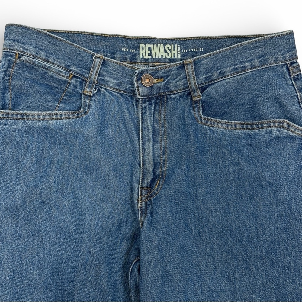 Rewash Brand Mid Rise Straight Leg Medium Wash Blue Jeans Size 7/28 Scandi Girl - Picture 9 of 10